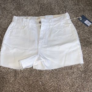 White boyfriend shorts